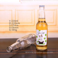 Hot Sell Amber and Clear Empty Glass Beer Bottle with Metal Crown Lid